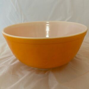 VTG Pyrex Orange Mixing Biel #403 2.5 quarts